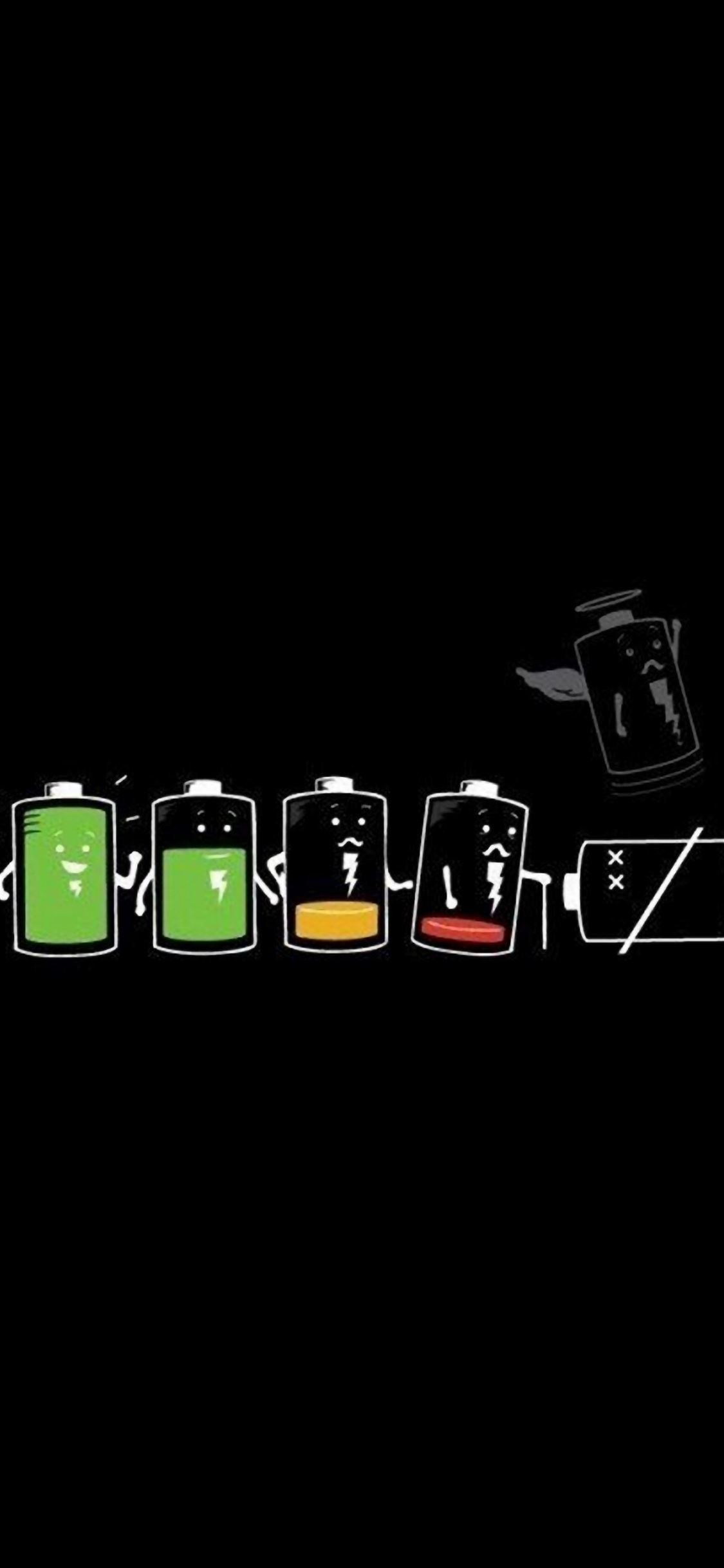Battery Life Cycle Funny iPhone wallpaper 