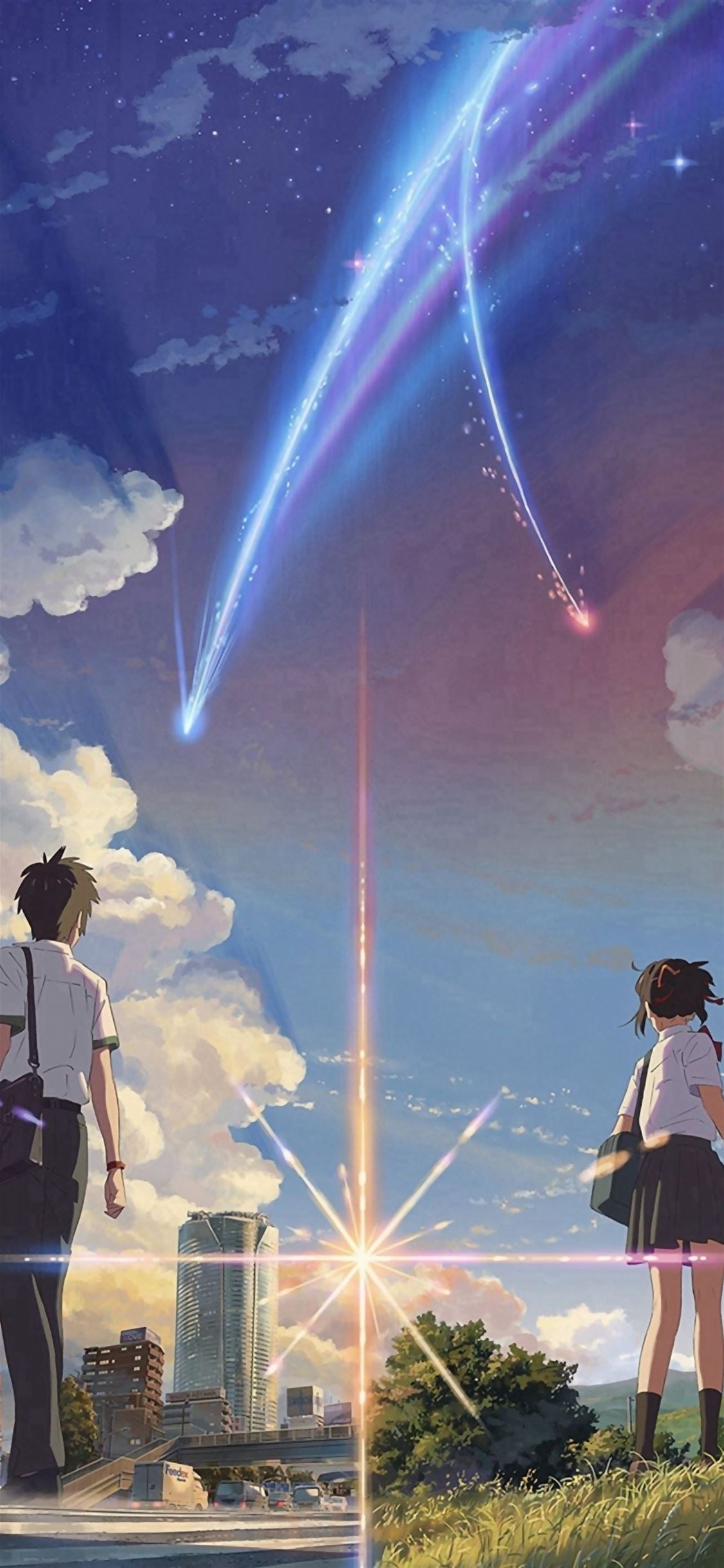 Anime Film Yourname Sky Illustration Art iPhone wallpaper 
