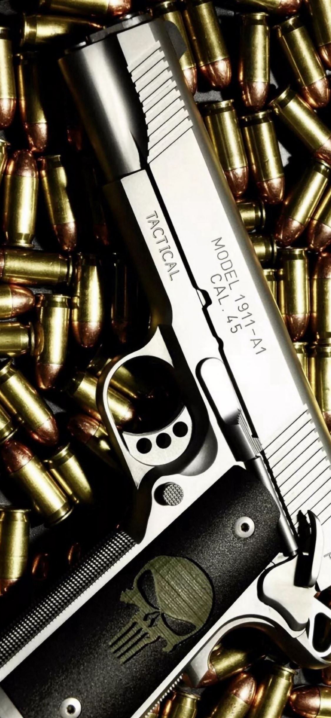 Bullet Stack Gun Weapon Military iPhone wallpaper 