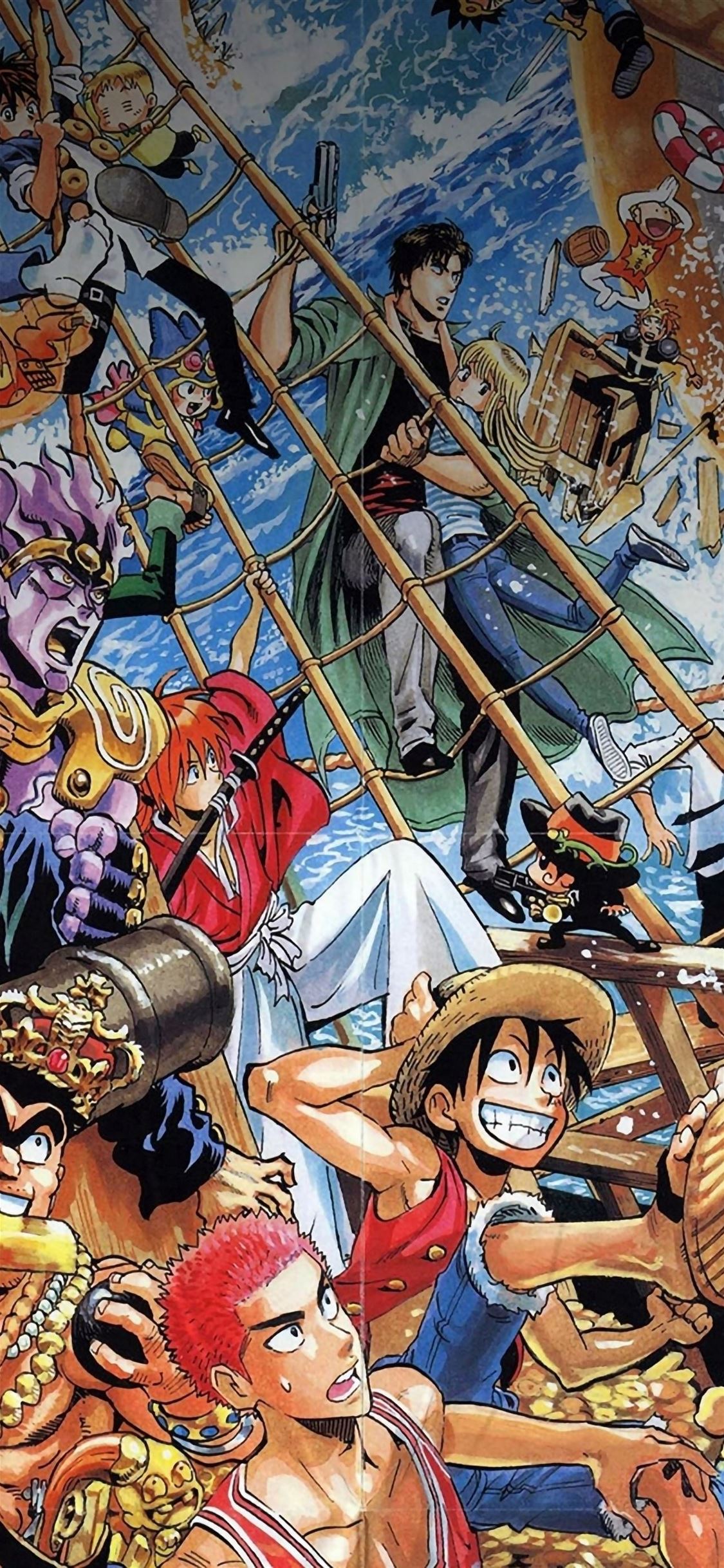 One Piece All The Fun Comics Illust iPhone wallpaper 