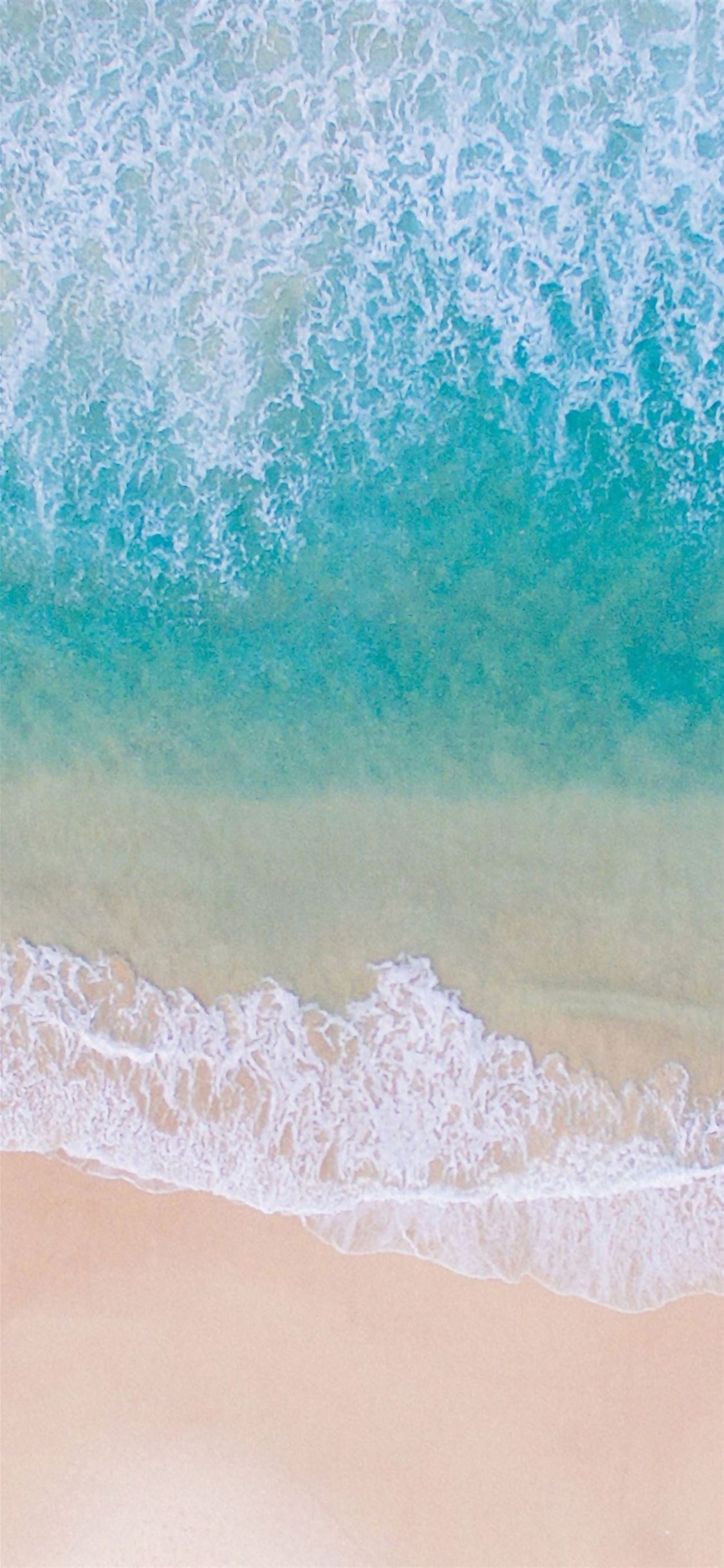 Blue sea beach iPhone wallpaper 