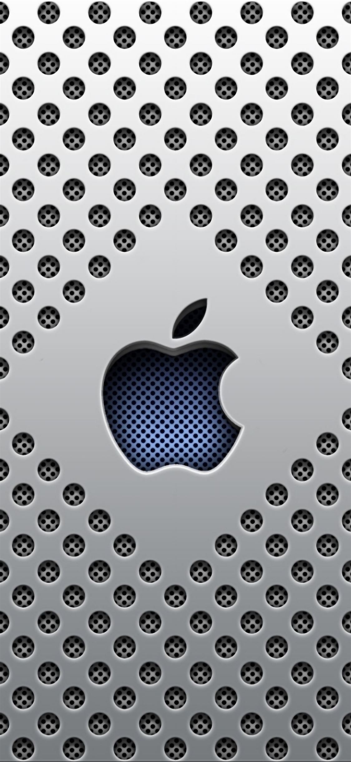Silver Dots Apple Logo iPhone wallpaper 