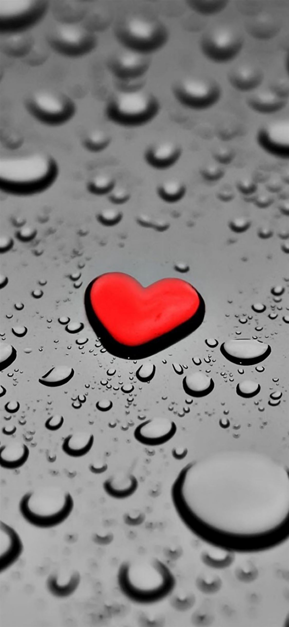 Red Drop Heart iPhone wallpaper 