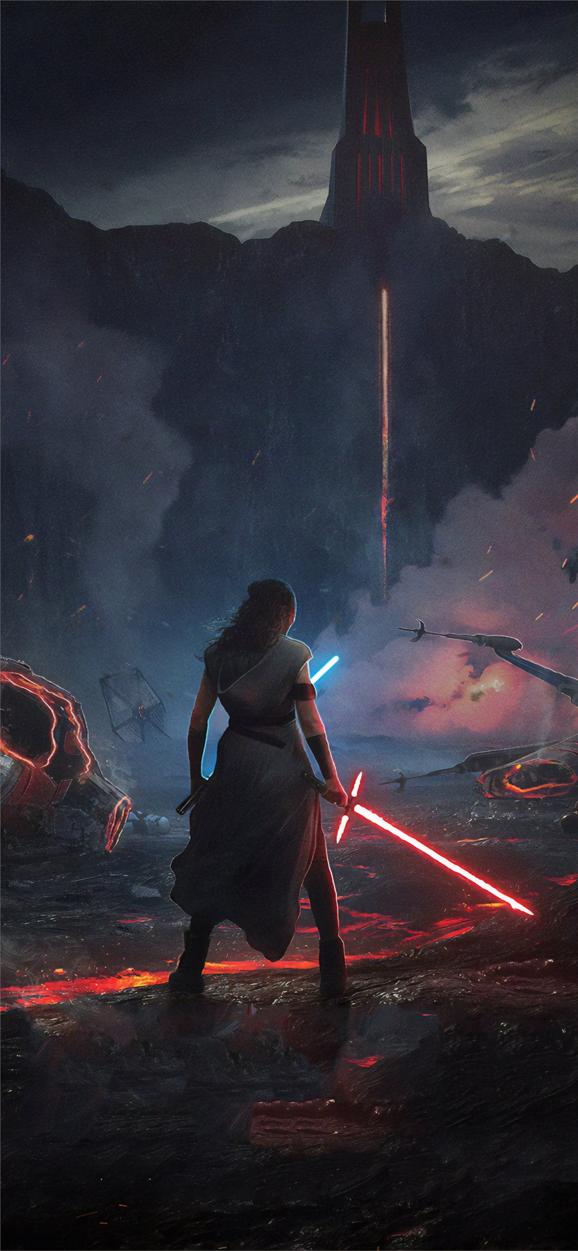 rey star wars the rise of skywalker 2019 new iPhone X Wallpapers Free Download