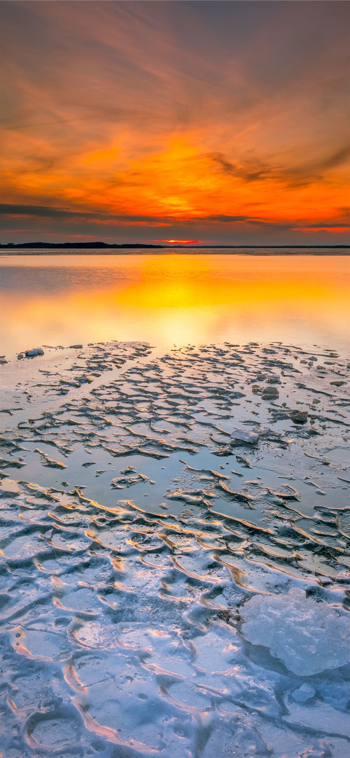 body of water during sunset iPhone 11 Wallpapers Free Download