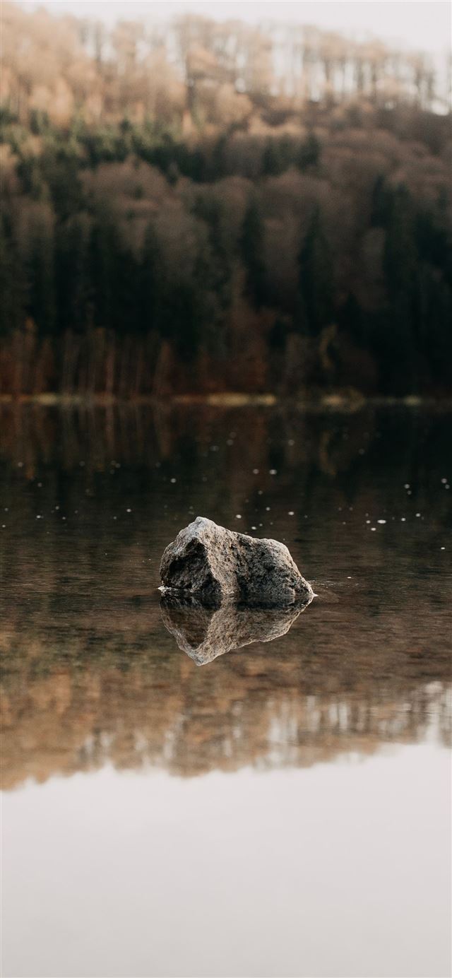 1125x2436 black stone on body of water during daytime - black iPhone 11 Wallpaper