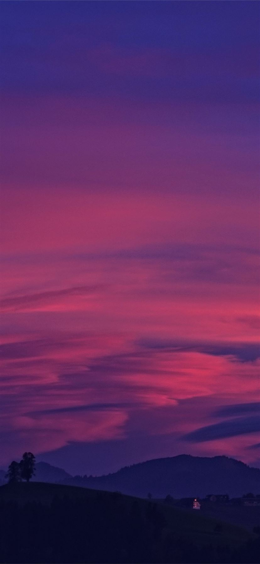 silhouette beautiful clouds photo pink 4k iPhone 11 wallpaper 