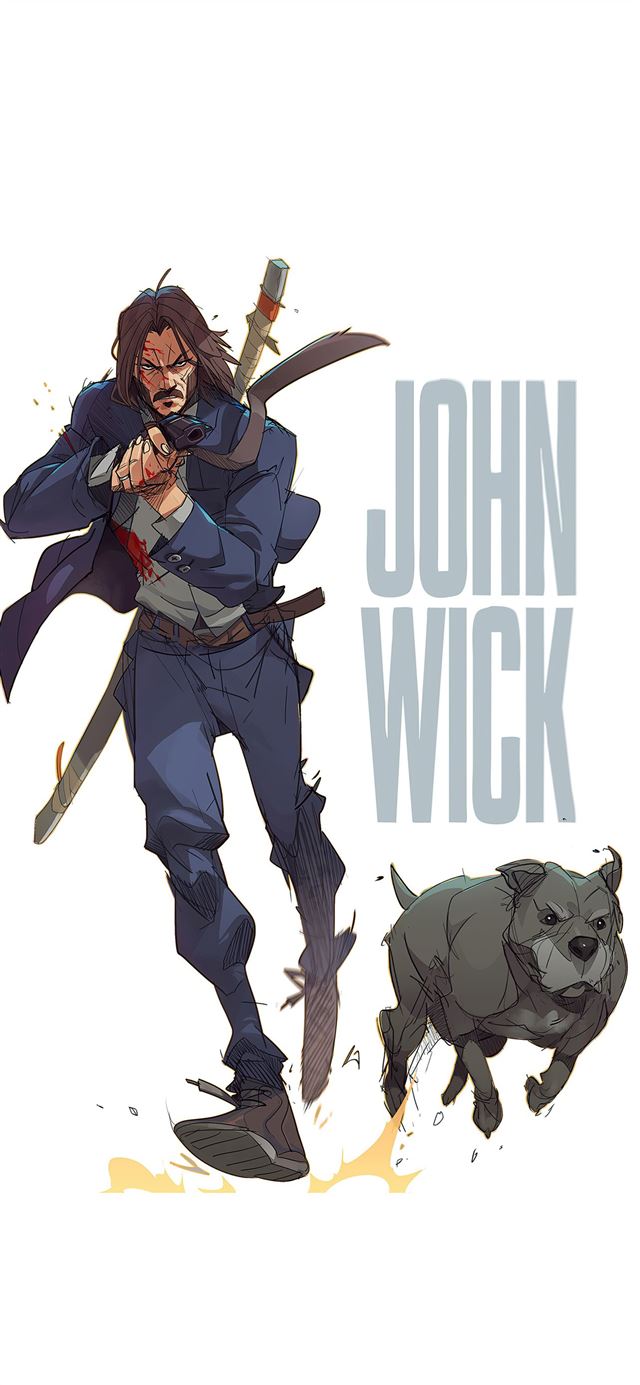 1125x2436 the john wick artwork 4k - artwork iPhone 11 Wallpaper