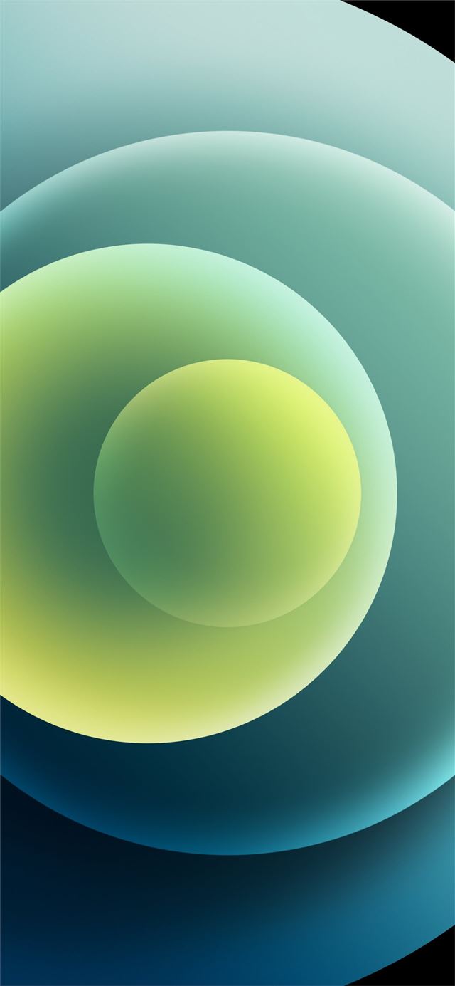 1125x2436 Colorful iPhone 12 Stock wallpaper Orbs Green Light - aesthetic iPhone 11 Wallpaper