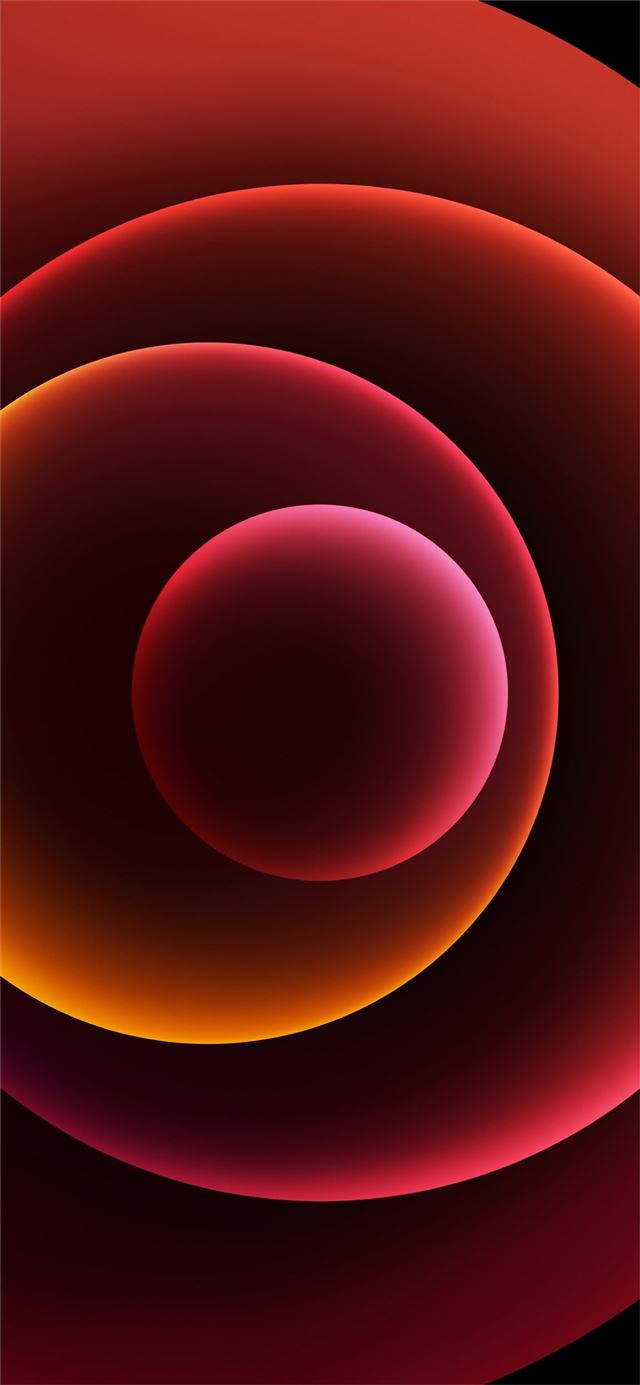 1170x2532 Colorful iPhone 12 Stock wallpaper Orbs Red Dark -  iPhone 11 Wallpaper