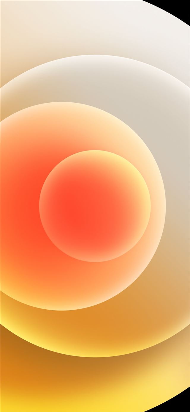 1125x2436 Colorful iPhone 12 Stock wallpaper Orbs Yellow Light - aesthetic iPhone 11 Wallpaper