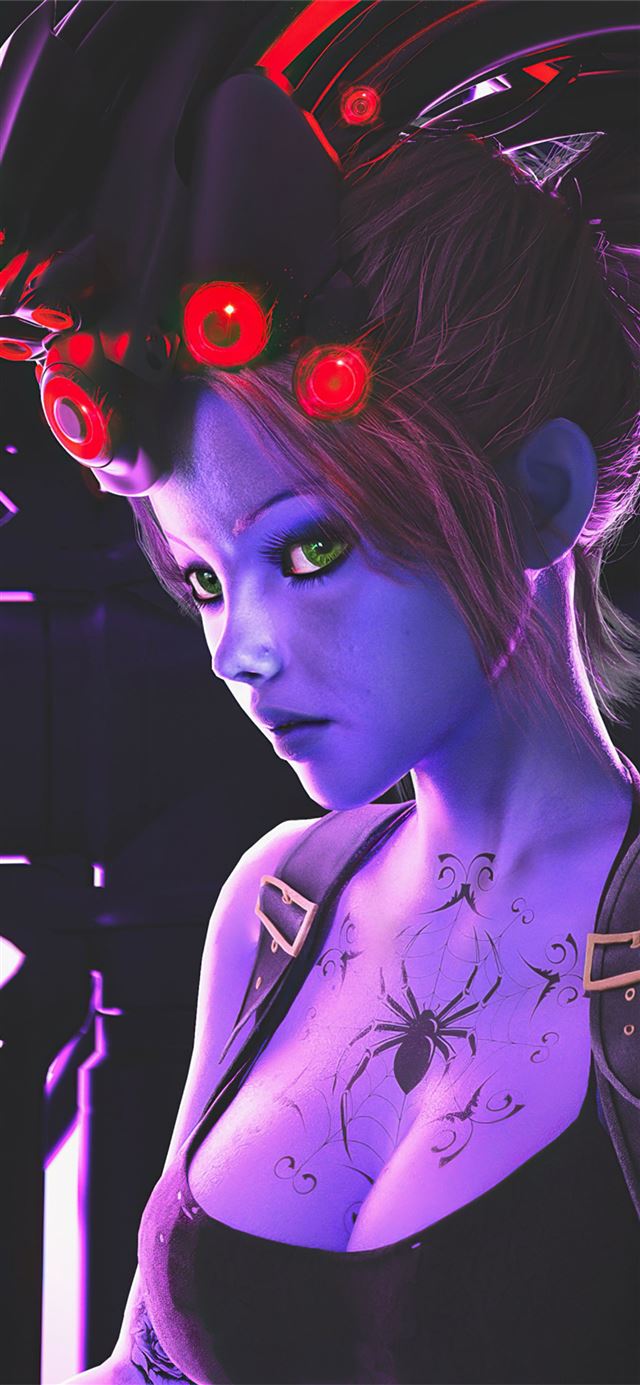 1125x2436 widowmaker overwatch cgi art 4k - cosplay iPhone 11 Wallpaper