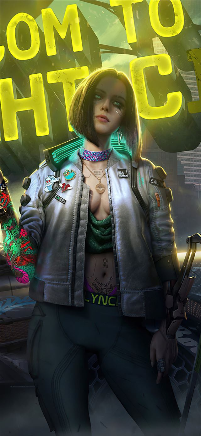 1125x2436 cyberpunk 2077 welcome to night city - ps games iPhone 11 Wallpaper