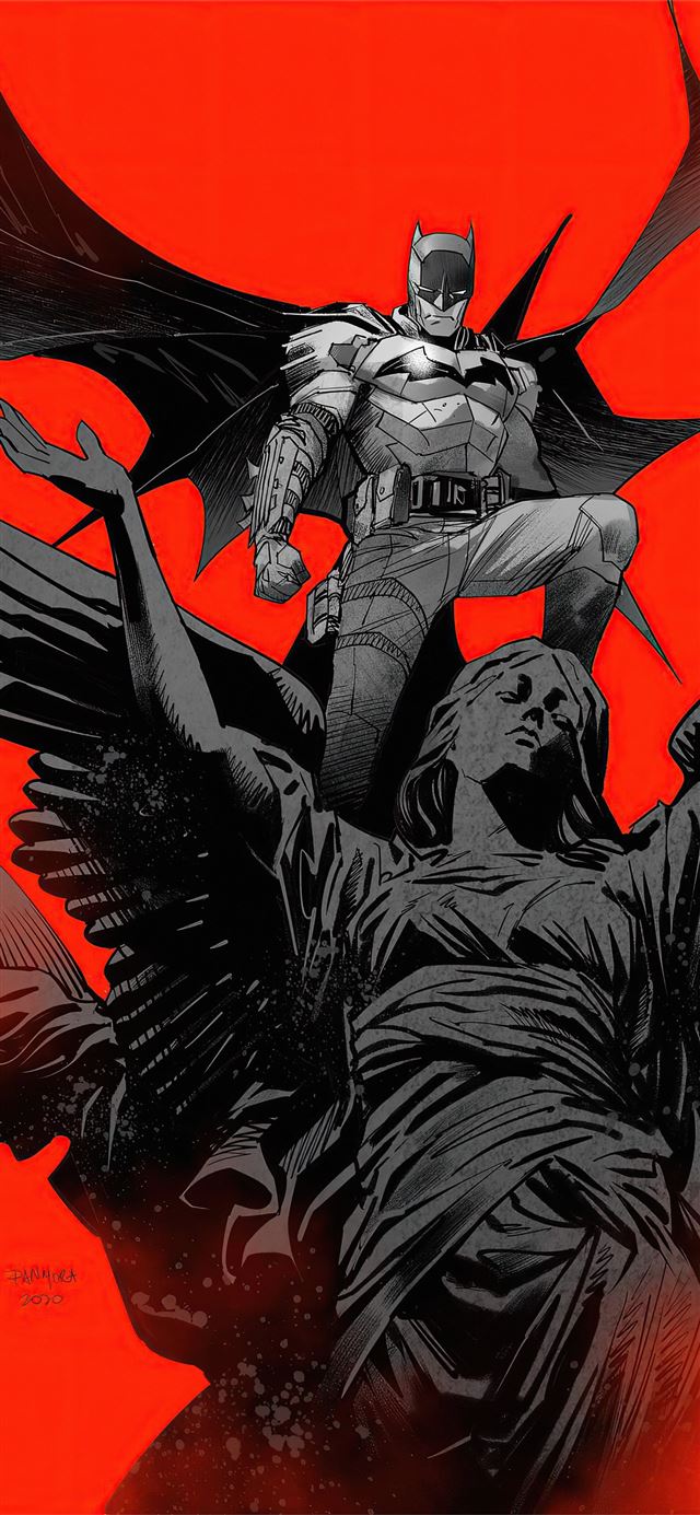 1125x2436 the batman 2021 comic art 4k - the batman iPhone 11 Wallpaper