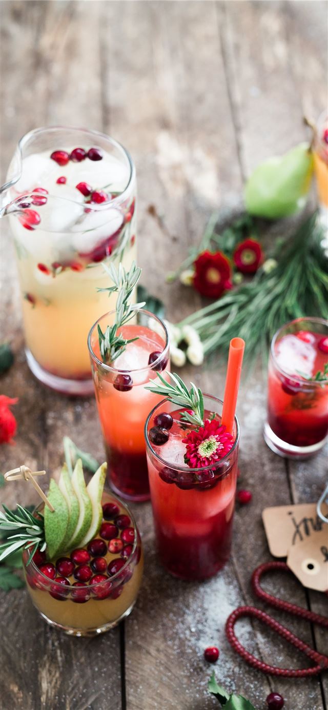 1125x2436 assorted drinking glasses on brown wooden surface - party iPhone 11 Wallpaper