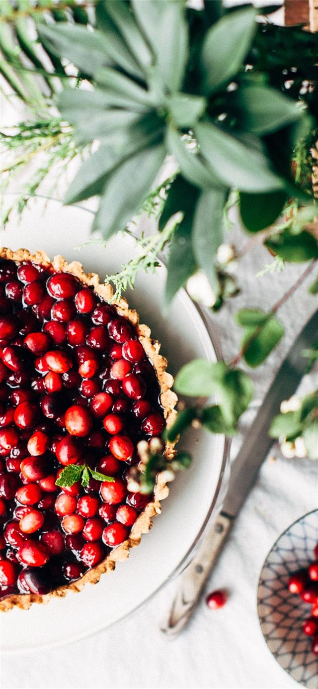 1125x2436 red pomegranate seeds on bowl - thanksgiving iPhone 11 Wallpaper