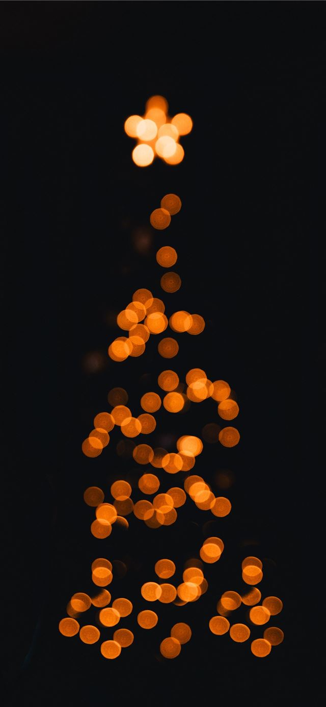 1125x2436 orange bokeh photography - lights iPhone 11 Wallpaper