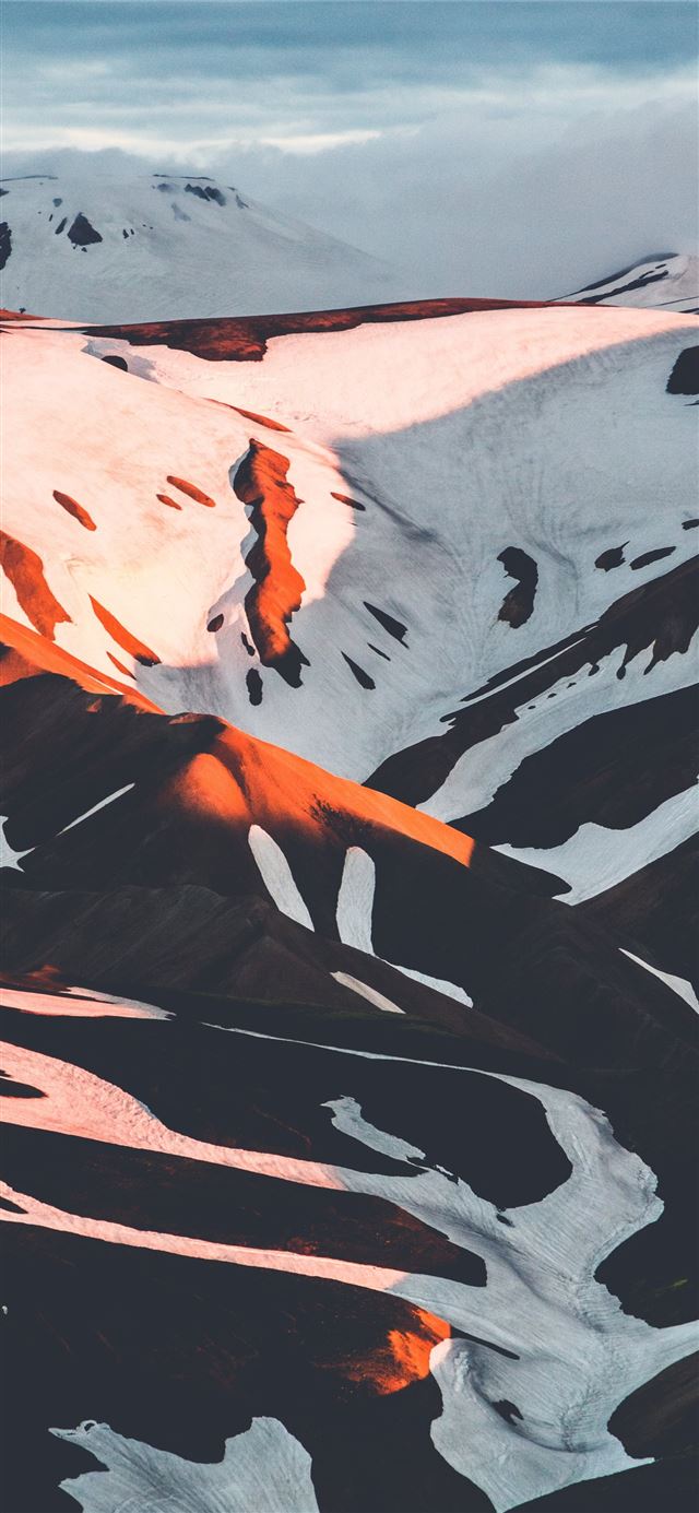 1125x2436 snow capped mountain during golden hour - landscape iPhone 11 Wallpaper