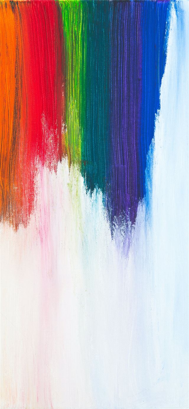 1125x2436 yellow orange red green and blue abstract painting -  iPhone 11 Wallpaper
