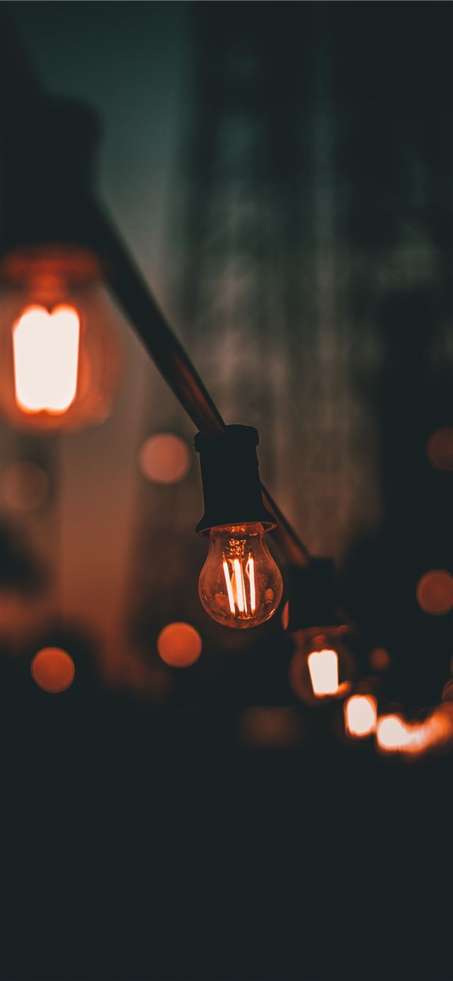 1125x2436 black string lights -  iPhone 11 Wallpaper