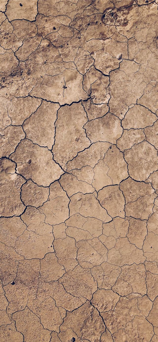 1125x2436 cracked cement - brown iPhone 11 Wallpaper