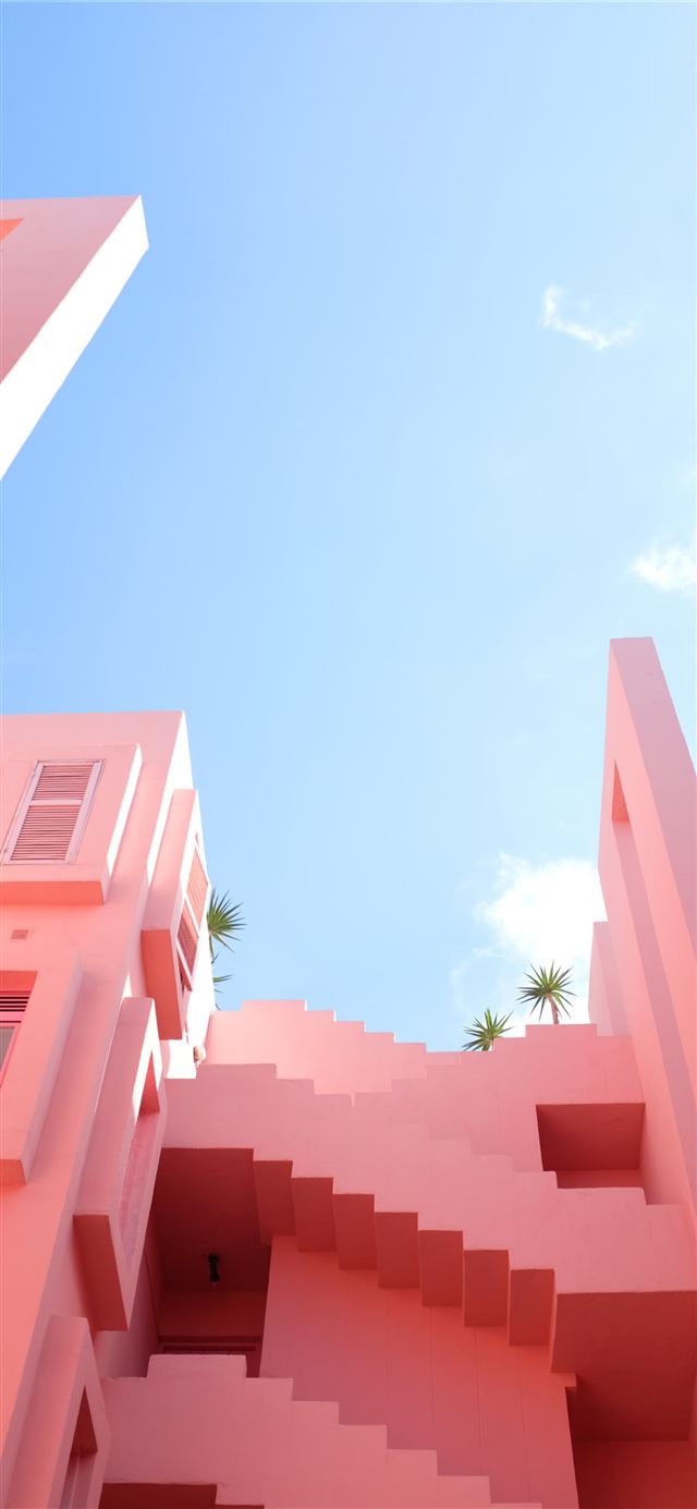 1125x2436 white concrete building - color iPhone 11 Wallpaper