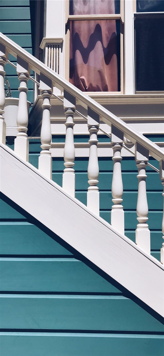 1125x2436 white balustrade - san francisco iPhone 11 Wallpaper