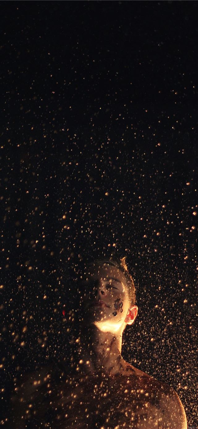 1125x2436 photo of man closing his eyes - abstract iPhone 11 Wallpaper