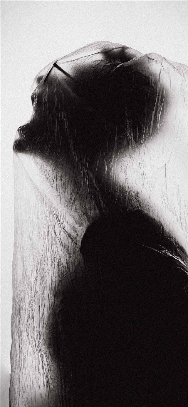 1125x2436 macro photography of person wrapped with clear pla... - abstract iPhone 11 Wallpaper