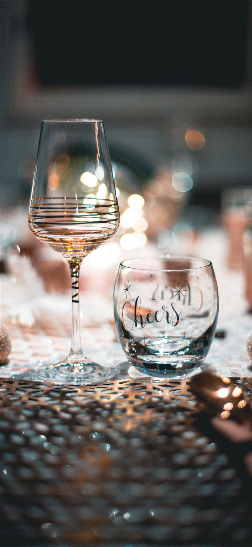 selective focus photography of wine glass iPhone 11 wallpaper 
