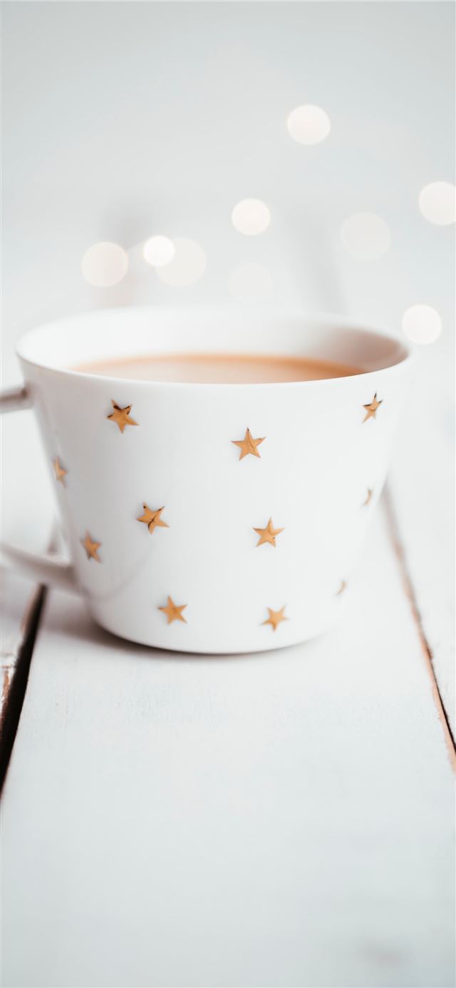 1125x2436 white ceramic mug - winter iPhone 11 Wallpaper