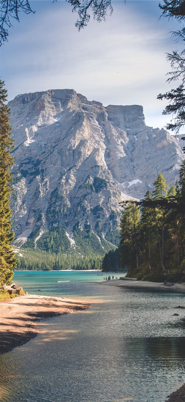 1125x2436 white mountain near body of water - water iPhone 11 Wallpaper