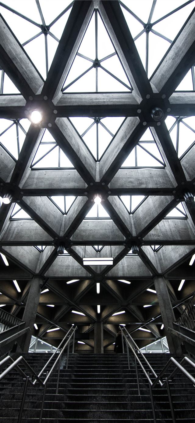 1125x2436 state of the art building interior - montreal iPhone 11 Wallpaper