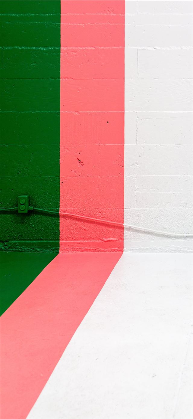 1125x2436 white pink green and yellow painted wall - colorful iPhone 11 Wallpaper