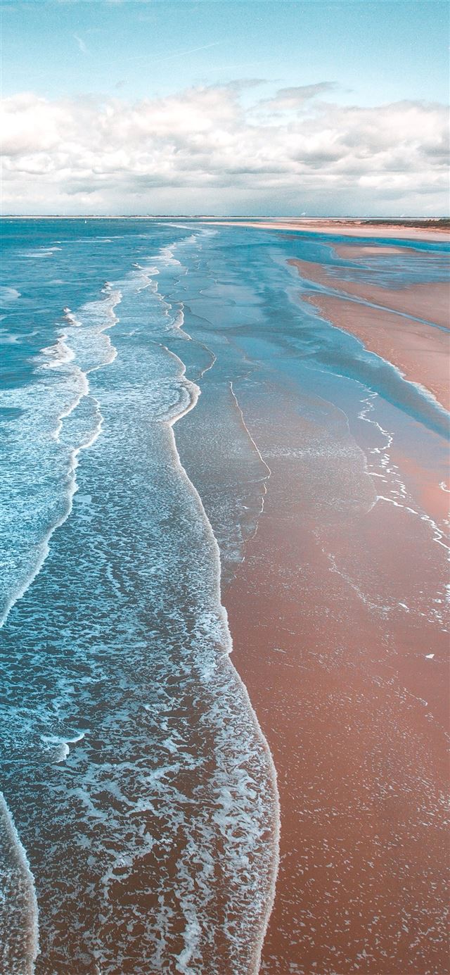 1125x2436 landscape photo of seashore under cloudy sky durin... - beach iPhone 11 Wallpaper