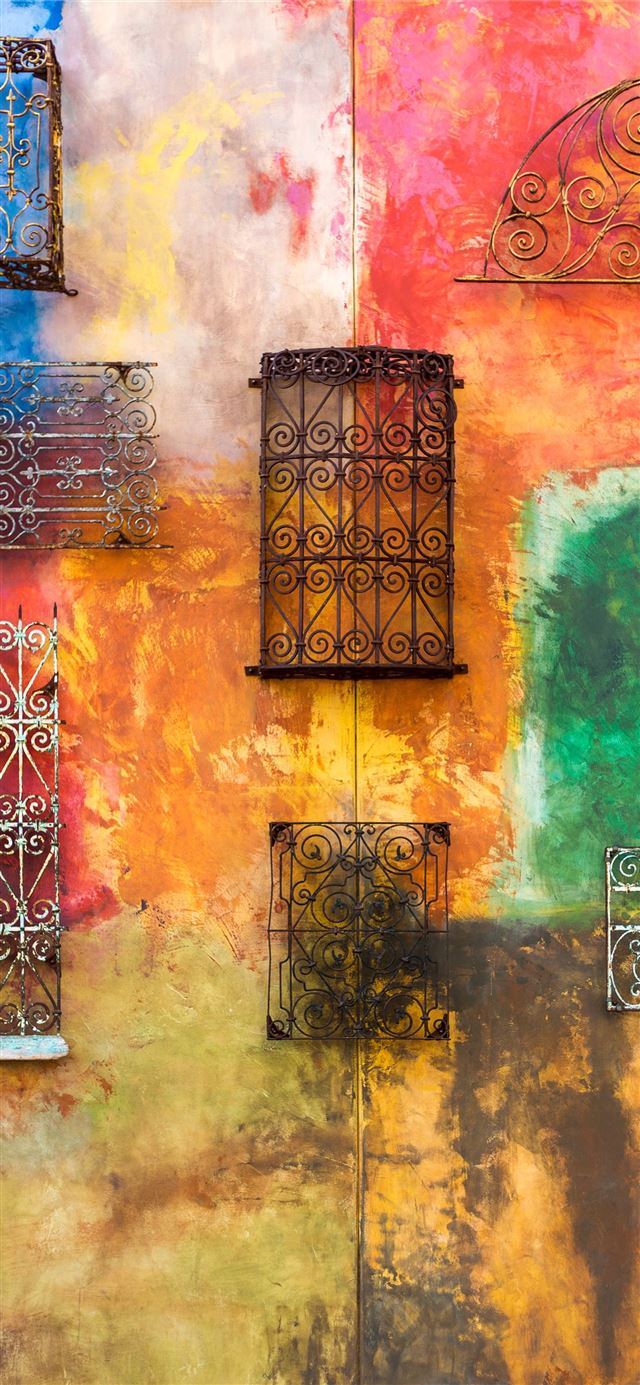 1125x2436 black and white iron works - colorful iPhone 11 Wallpaper