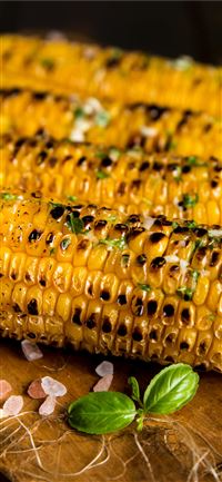 selective focus photography of grilled corns wallpaper