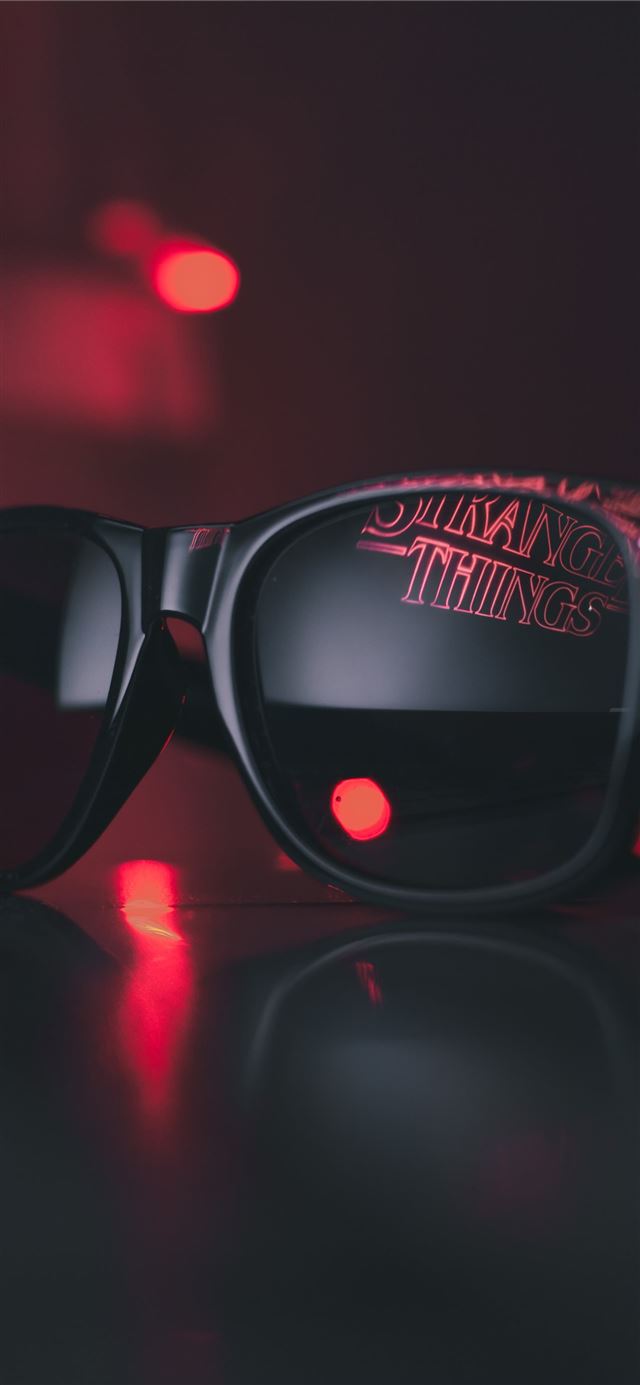 1125x2436 black wayfarer sunglasses on black surface - dark (black) iPhone 11 Wallpaper