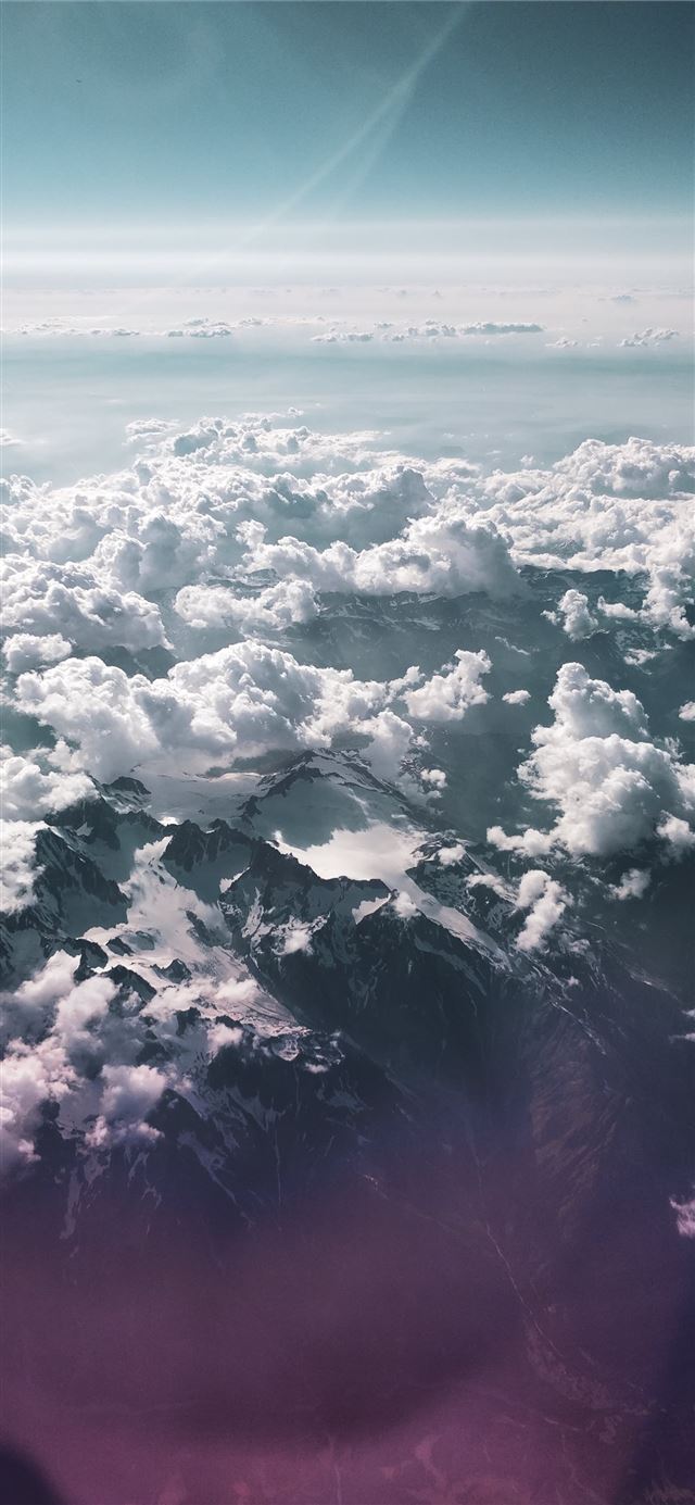 1125x2436 mountain under sea of clouds - cloud iPhone 11 Wallpaper