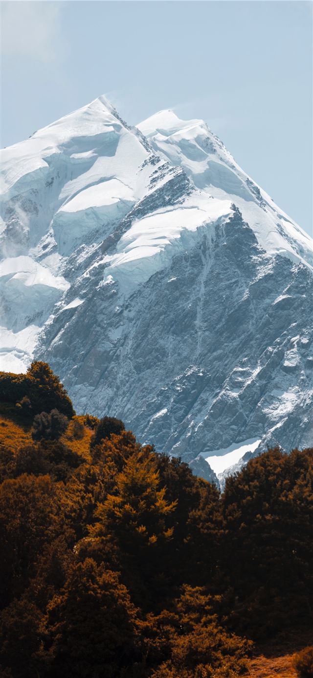 1125x2436 snow covered mountain during daytime - mountain iPhone 11 Wallpaper
