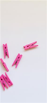 six pink clothes clips iPhone 11 wallpaper