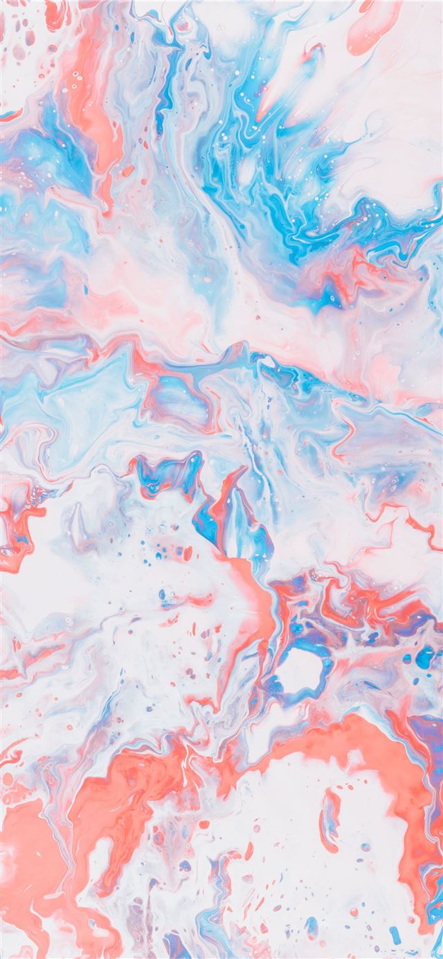 1125x2436 red blue and white abstract painting - pattern iPhone 11 Wallpaper