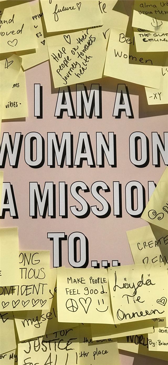 1125x2436 sticky notes on wall - quotes iPhone 11 Wallpaper