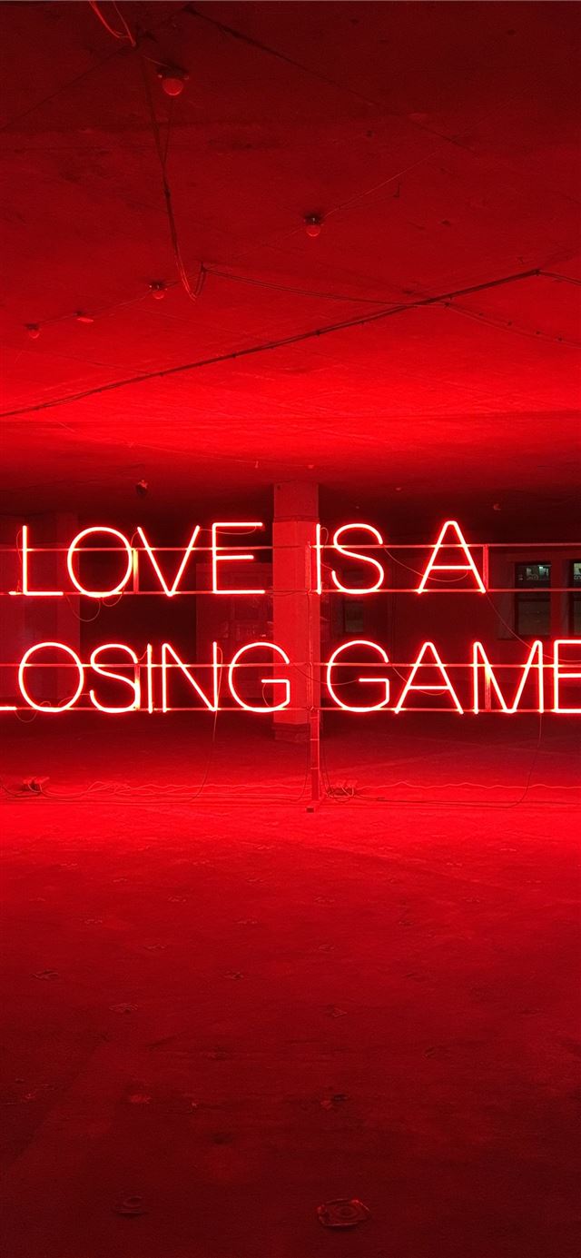 1125x2436 Love is A Losing Game text - lights iPhone 11 Wallpaper