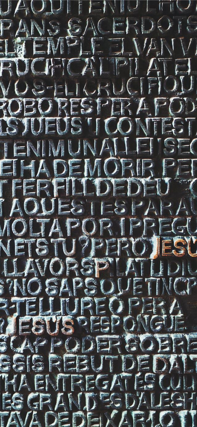 1125x2436 Jesus stamp - grey iPhone 11 Wallpaper