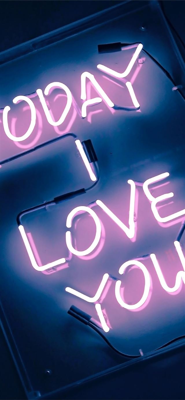 1125x2436 today love you neon light signage - neon iPhone 11 Wallpaper