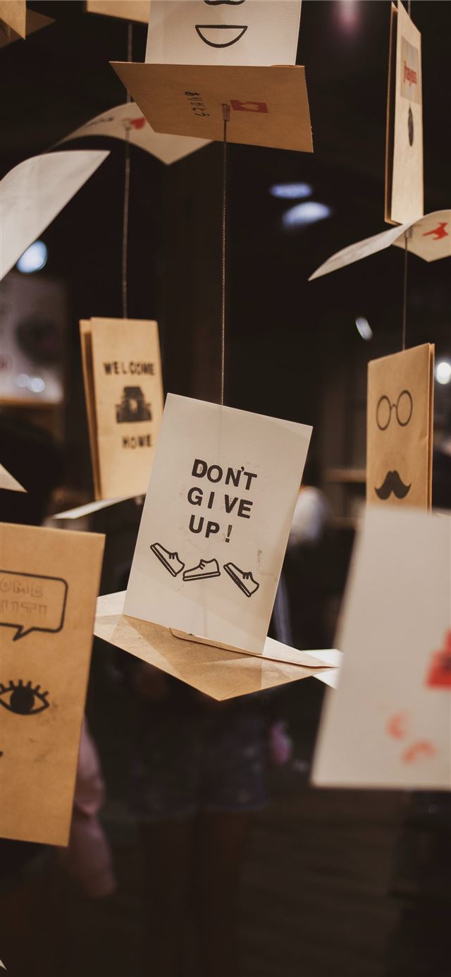 1125x2436 brown and white hanging decors - quotes iPhone 11 Wallpaper