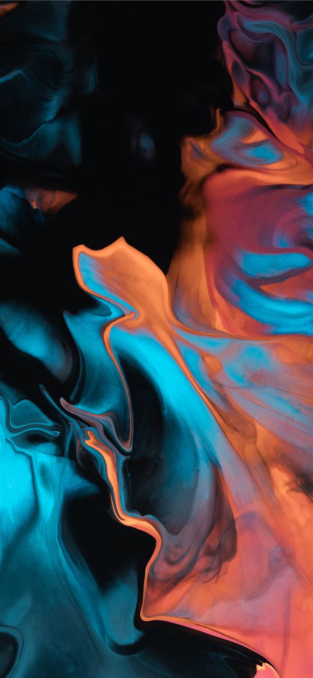 1125x2436 blue and black abstract painting -  iPhone 11 Wallpaper