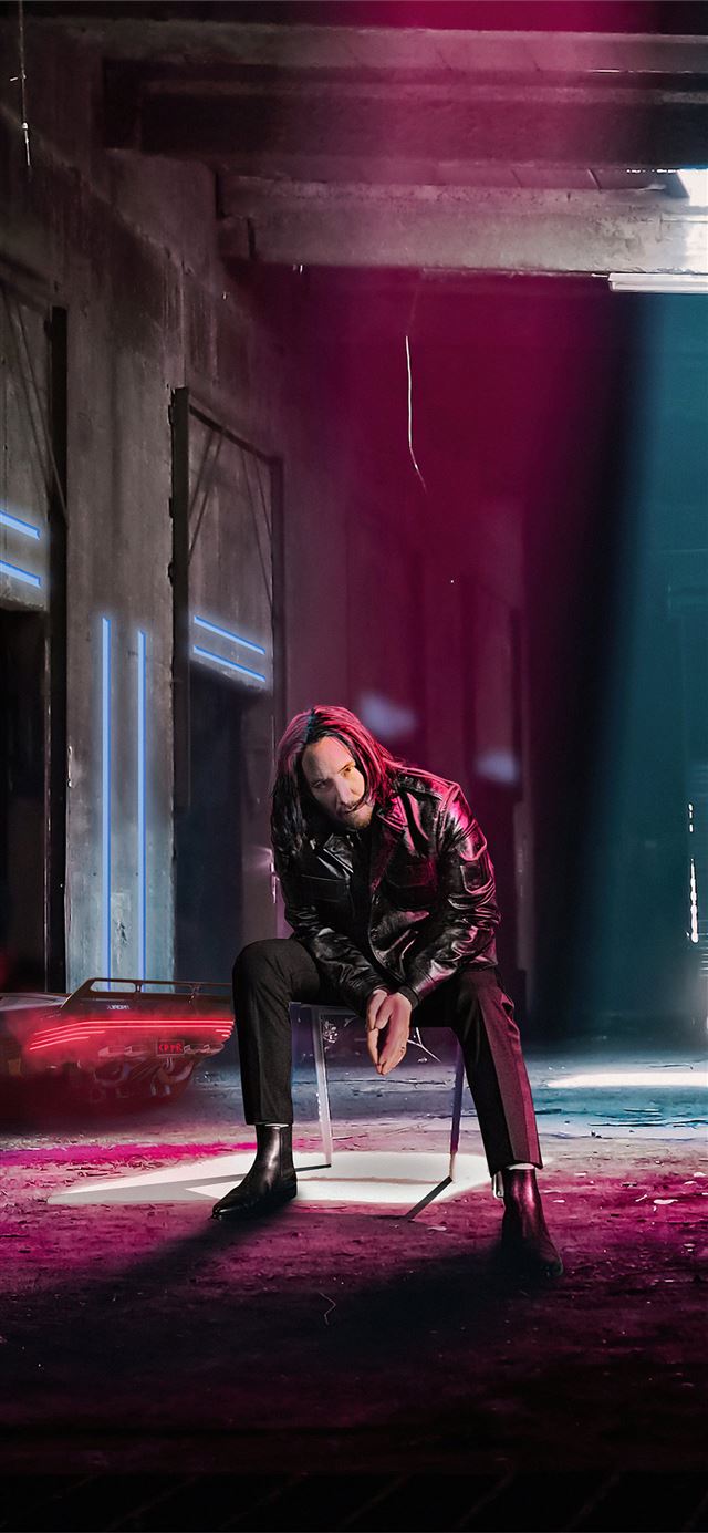 1125x2436 keanu reeves x cyberpunk 2077 - keanu reeves iPhone 11 Wallpaper