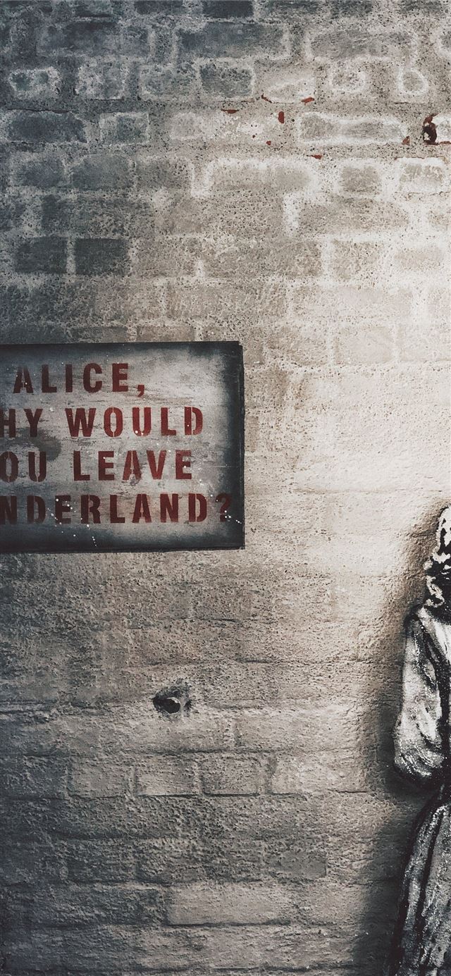 1125x2436 Alice why would you leave wonderland wall art - deutschland iPhone 11 Wallpaper